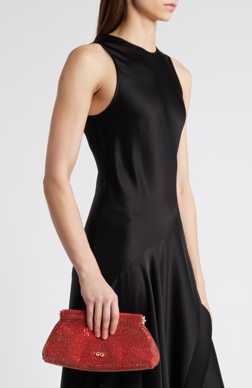 Cult Gaia Mini Lillia Clutch Bag In Garnet