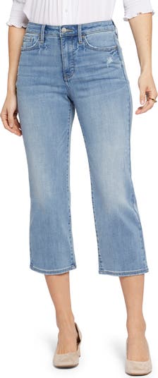 Joni Relaxed Capri Jeans With High Rise - Misty Tie Dye Grey | NYDJ
