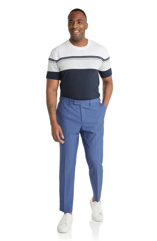 Shop Johnny Bigg Moore Hyperstretch Slim Fit Trousers In Azure