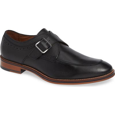 Johnston & Murphy Conard Monk Strap Shoe, Black