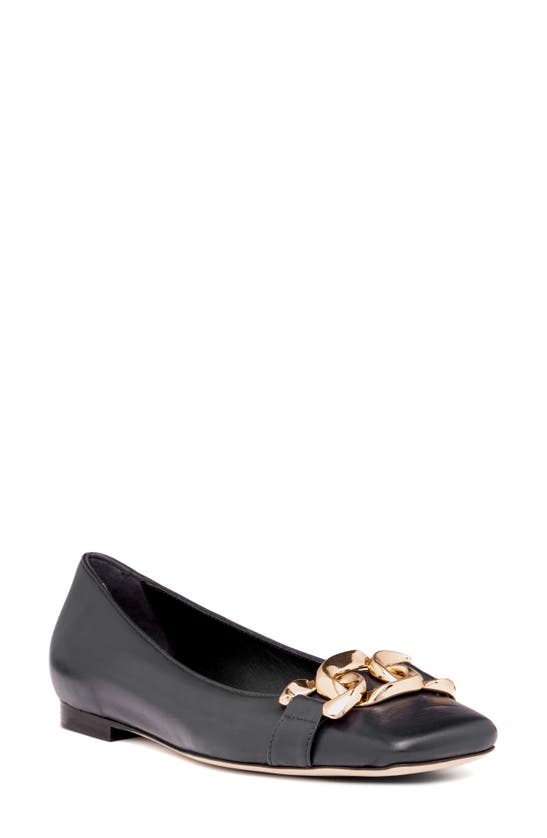 Shop Beautiisoles Giuly Chain Flat In Black