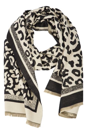Saachi Reversible Scarf In Black/cream