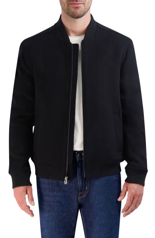 Cole Haan Wool Blend Bomber Jacket in Black at Nordstrom, Size Small