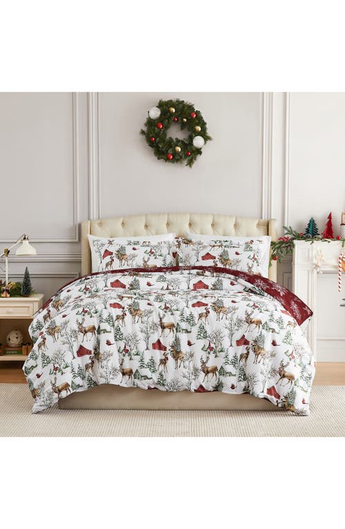 Southshore Fine Linens White Christmas Oversize Holiday Comforter Set In White Christmas
