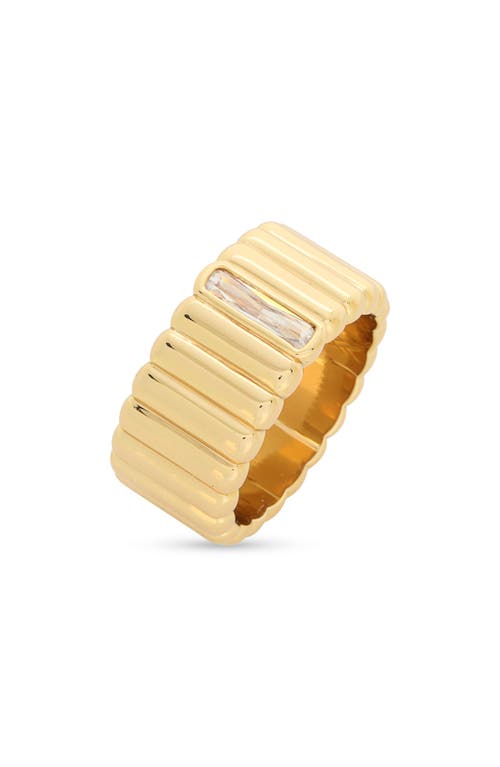 Lisa Cubic Zirconia Baguette Ring in Gold