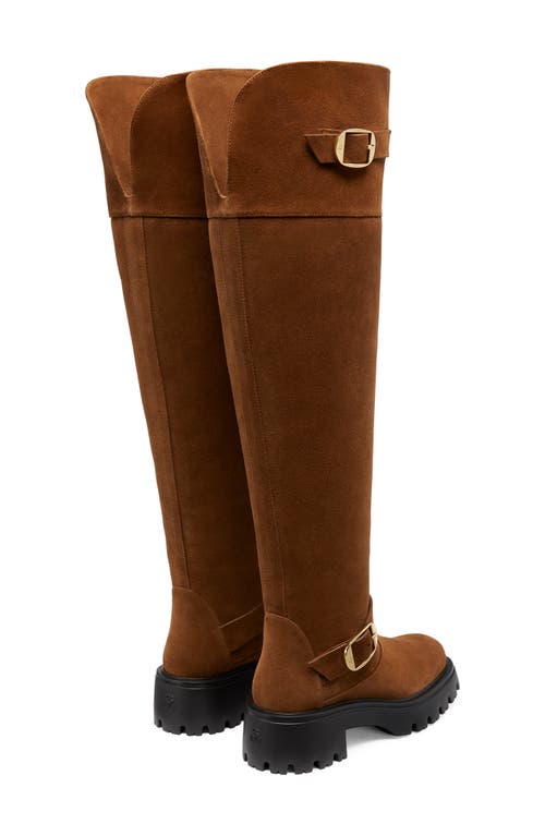 Shop Stuart Weitzman Emerson Buckle Over The Knee Boot In Coffee