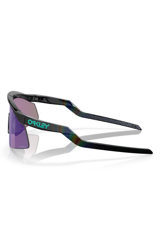 Oakley Hydra 37mm Prizm™ Semirimless Wrap Shield Sunglasses In Shiny Black