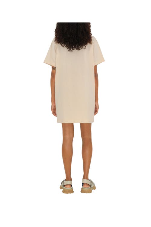 Shop Burberry Ekd Cotton T-shirt Dress In Soap