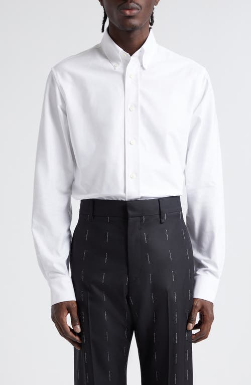 Givenchy Embroidered 4G Logo Cotton Button-Down Shirt White at Nordstrom, Eu
