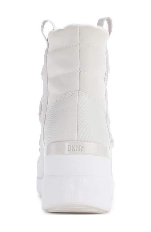 Shop Dkny Perla Wedge Bootie In White