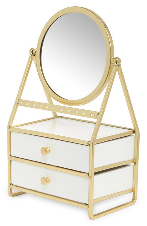 Shop Nordstrom Jewelry Drawers With Mirror In White- Gold