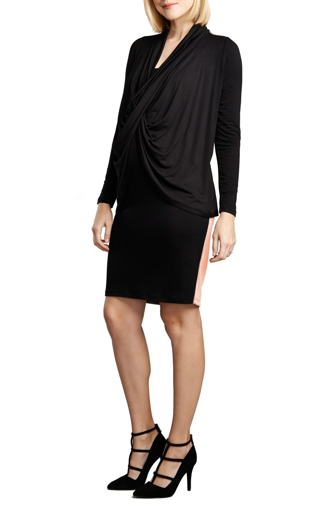 Maternal America Front Drape Nursing Dress