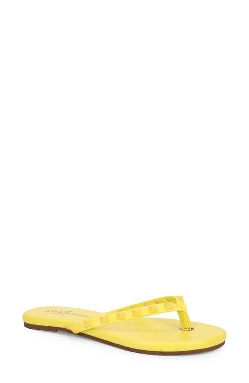 Rivington Stud Flip Flop in Canary Yellow