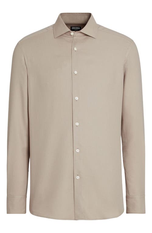 Zegna Cash Button Front Shirt In Piedicavallo