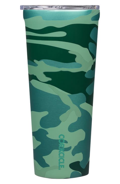 Corkcicle Insulated Travel Mug, Woodland Camo Tumbler - 24 oz