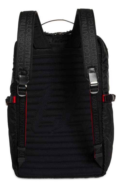 Shop Christian Louboutin Loubideal Canvas & Rubber Backpack In Loubi/black/black