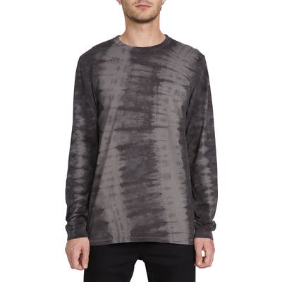 Volcom Chill Tie Dye Long Sleeve Pocket T-Shirt, Black