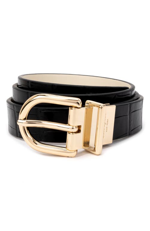 reversible belt in Black /Cream