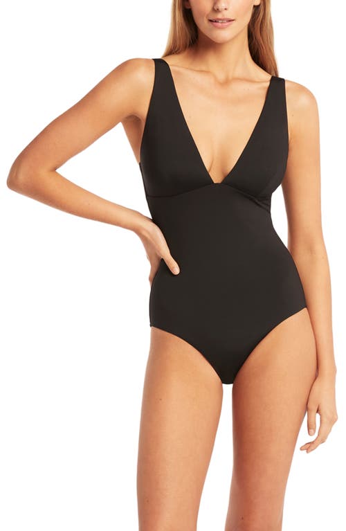 Sea Level Essentials Longline One-Piece Swimsuit at Nordstrom, Us