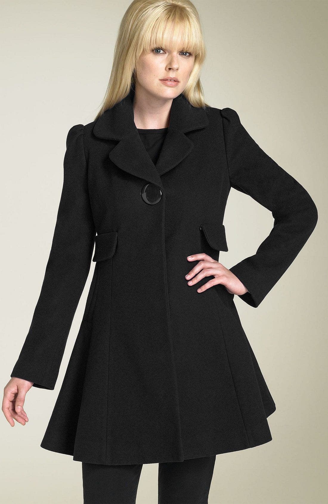 Laundry by Shelli Segal Fit & Flare Wool Blend Coat Nordstrom