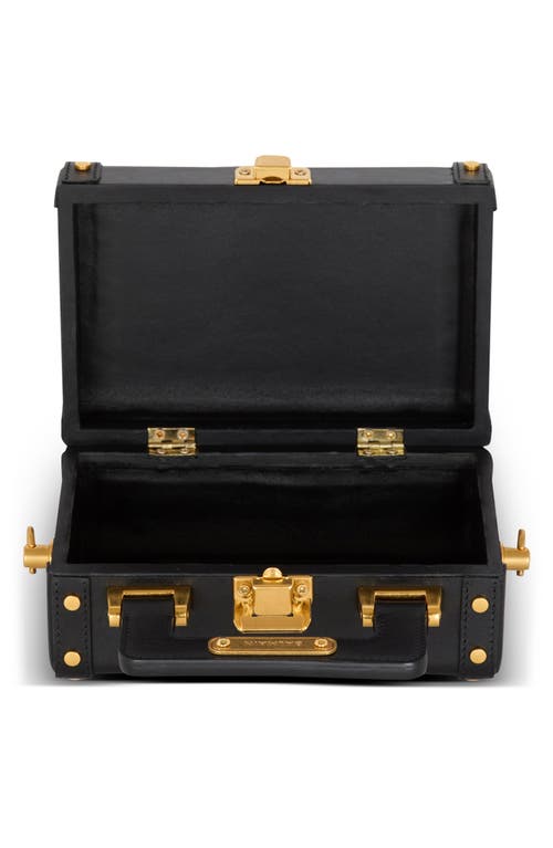 Shop Balmain Calfskin Box Camera Case Bag In 0pa Black