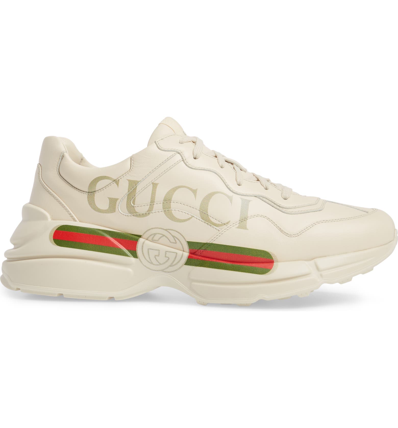 Gucci Logo Leather Sneaker (Men) | Nordstrom