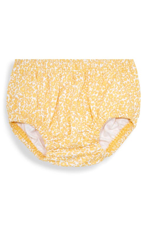 Shop Jojo Maman Bébé Jojo Maman Bebe Ditsy Floral Smocked Dress & Bloomers Set In Yellow