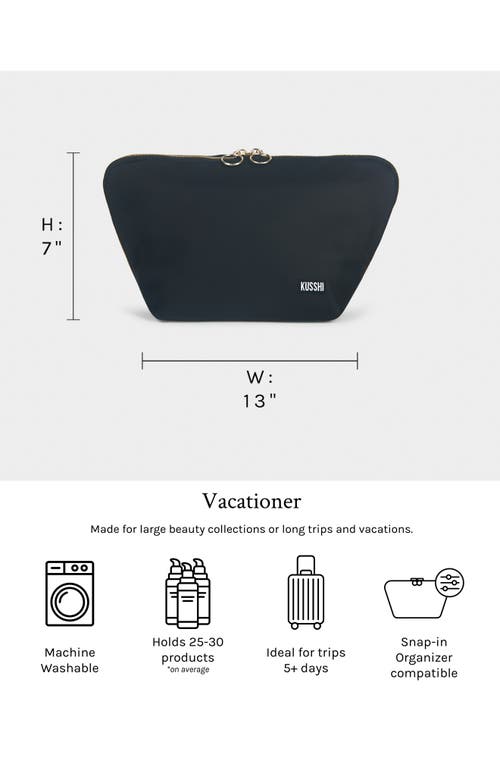 Shop Kusshi Vacationer Makeup Bag In Black/cool Grey