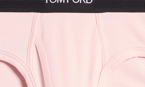 Tom Ford Cotton Stretch Jersey Briefs In Rosa Pastello Quadro