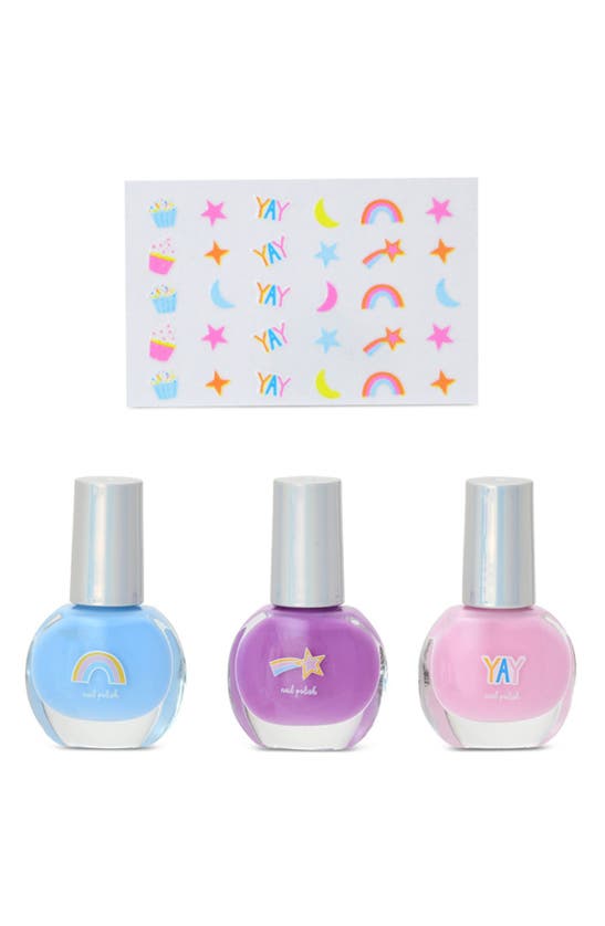 Shop Iscream Kids' Yay Sweet Nail Polish & Sticker Set In Multi