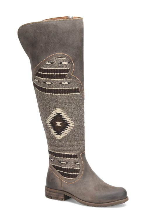 Lucero Over the Knee Boot in Dk Grey Combo