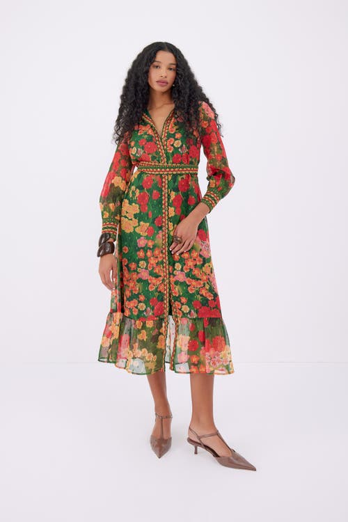 Raishma Olive Dress In Multi