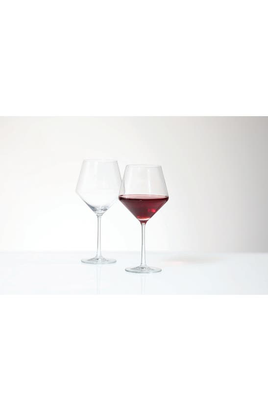 Shop Schott Zwiesel Pure Set Of 6 Burgundy Wine Glasses In Clear
