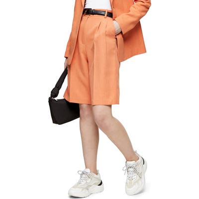 Topshop Pleated Shorts, US - Orange