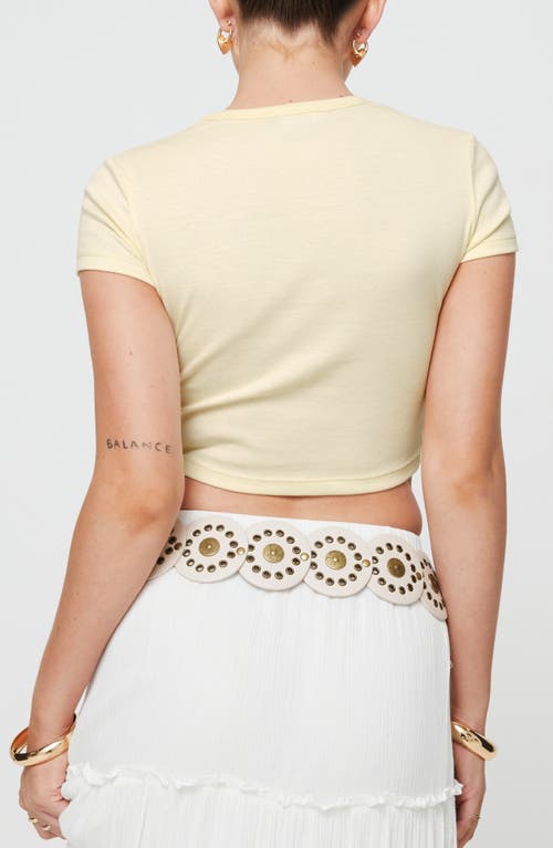 Princess Polly Continental Vacay Graphic Baby Tee In Light Beige