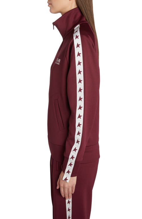 Shop Golden Goose Star Logo Track Jacket In Windsor Wine/white