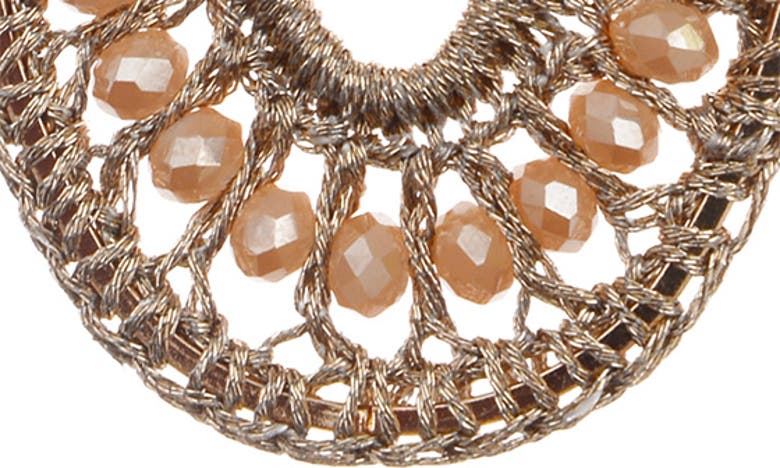 Shop Zaxie By Stefanie Taylor Macramé Crystal Wrap Drop Earrings In Gold