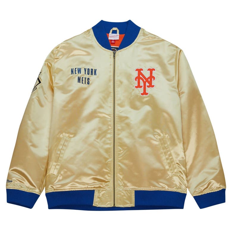 Shop Mitchell & Ness Gold New York Mets Og 2.0 Lightweight Satin Full-zip Jacket