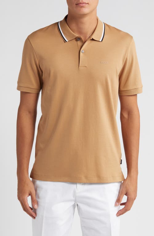 BOSS Penrose Tipped Polo Medium Beige at