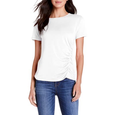 Michael Stars Jess Ultra Jersey Ruched Tee, White