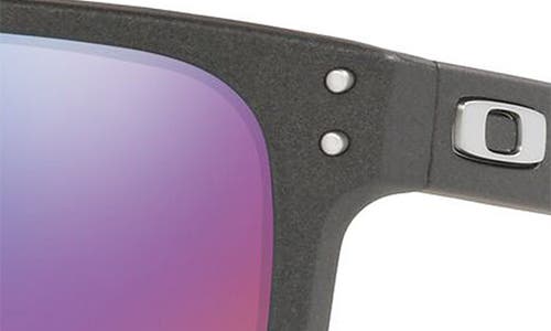 Shop Oakley Holbrook 57mm Sunglasses In Steel/prizm Snow Sapphire