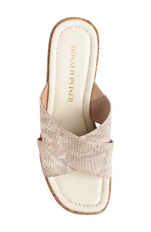 Shop Donald Pliner Platform Wedge Sandal In Bone/sand