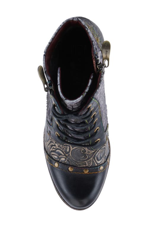 L'artiste By Spring Step Avyanna Cap Toe Bootie In Black Multi