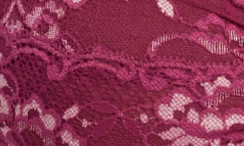 Montelle Intimates Lace Bralette In Cranberry/rose