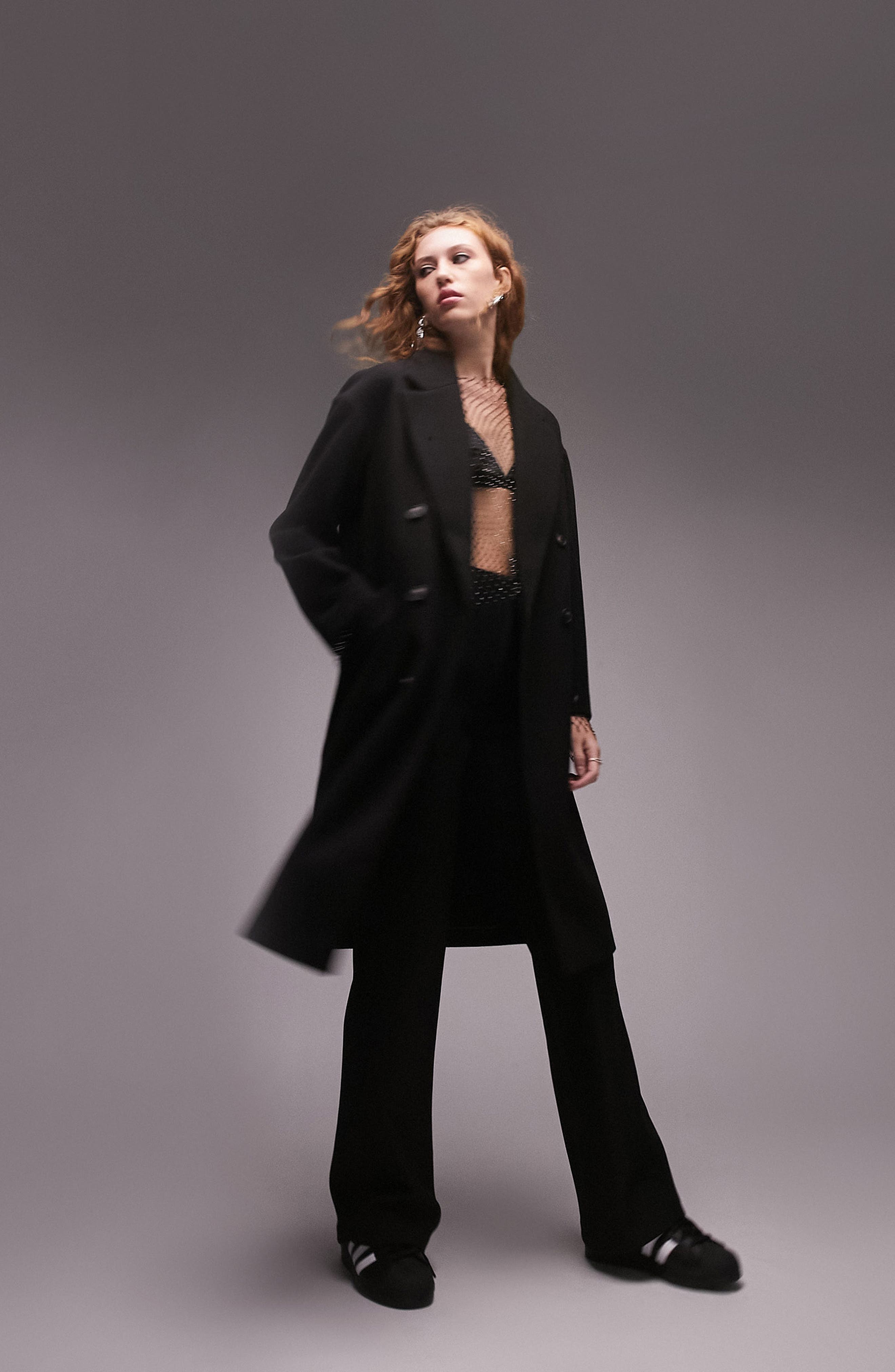 Topshop Long coat discount 64% Beige 38                  EU WOMEN FASHION Coats Print 