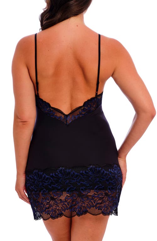 Fantasie Emmaline V-back Lace Chemise In Midnight