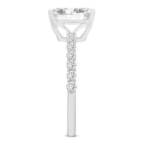 Luvmyjewelry Calista 14k White Gold Emerald Cut Lab Grown Diamond Engagement Ring In 14k White Gold