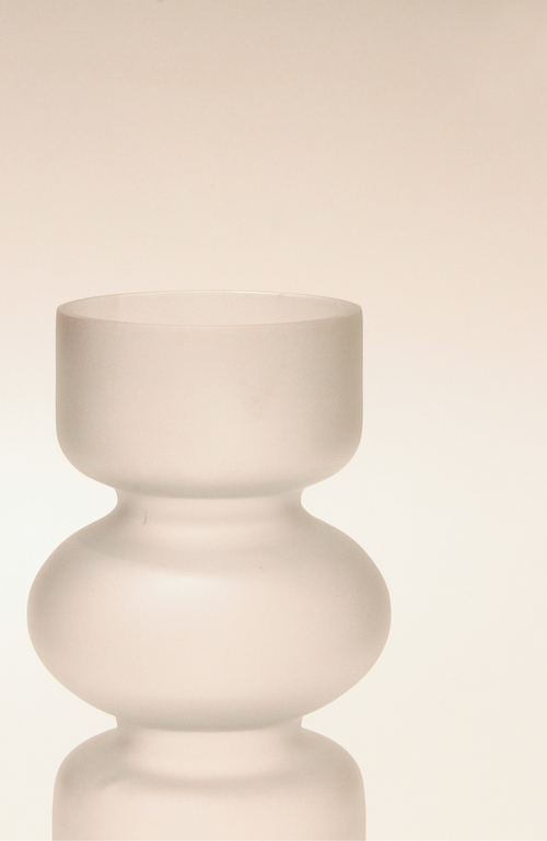 Osmos Studio Iris Vase In Frosted White