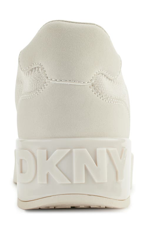 Dkny Mallory Knit Sneaker In Soft White
