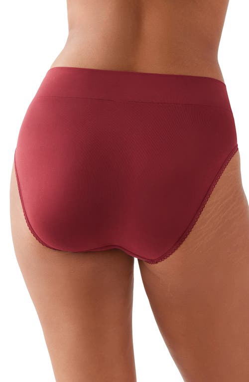 Shop Wacoal Feeling Flexible High Cut Briefs In Cordovan